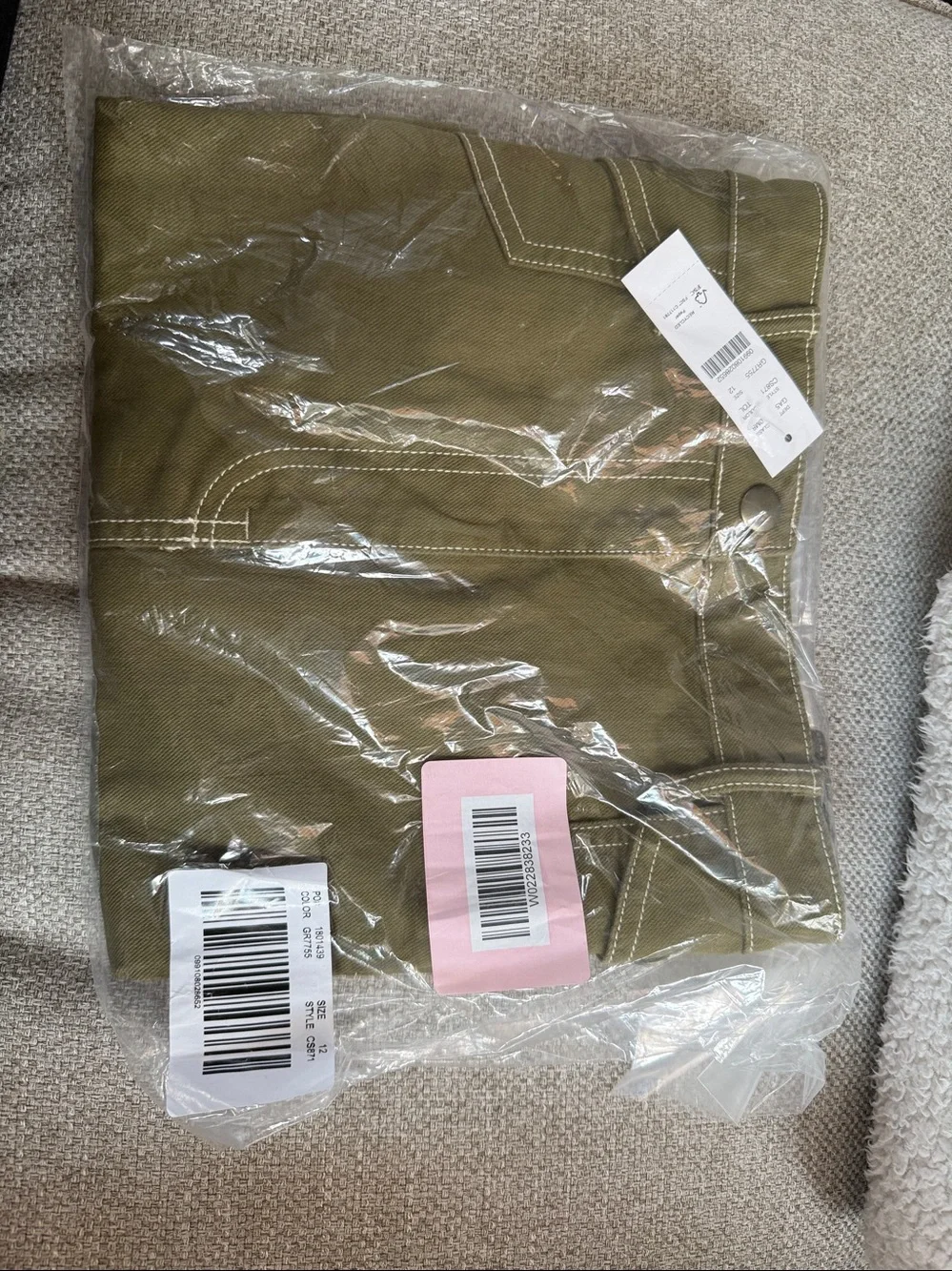 J. Crew Tuscan Olive Utility-pocket mini skirt